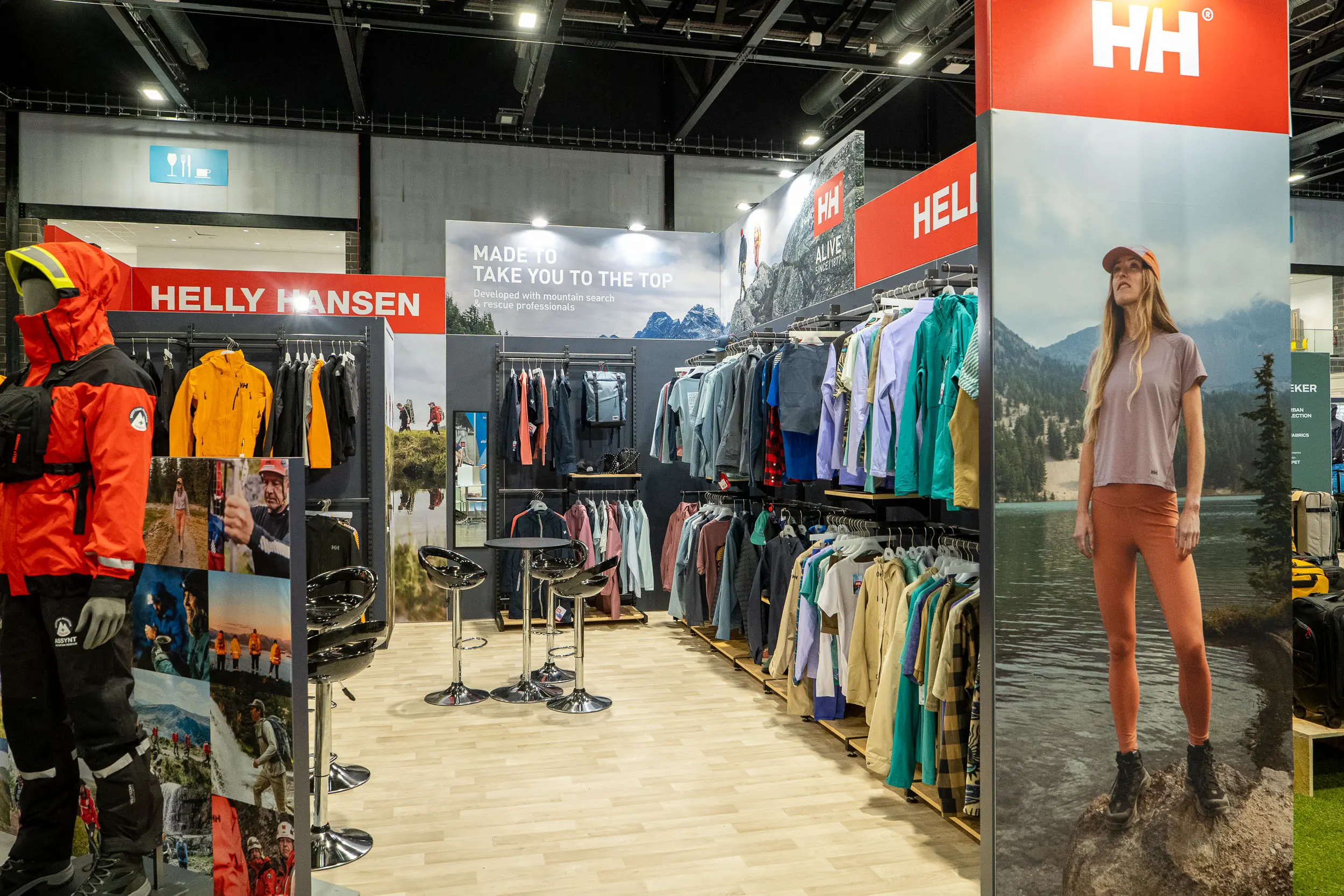 Helly Hansen Trade Stand Design at the Outdoor Trade Show and Exhibition