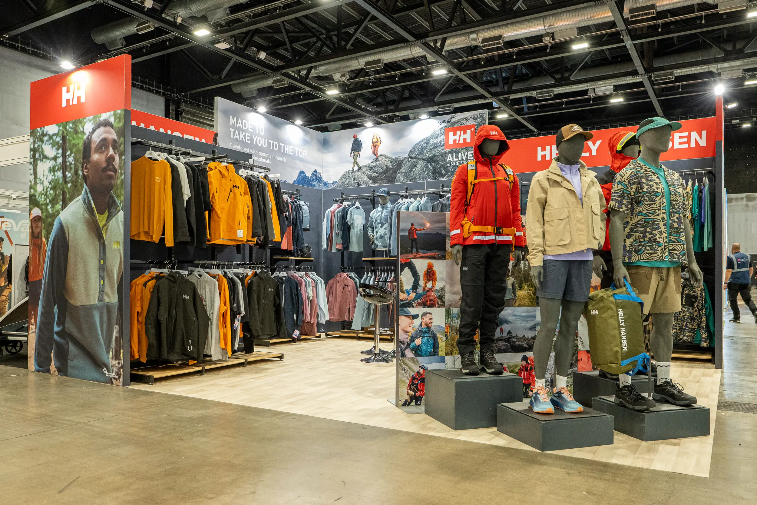 Helly Hansen Trade Stand Design at the Outdoor Trade Show and Exhibition