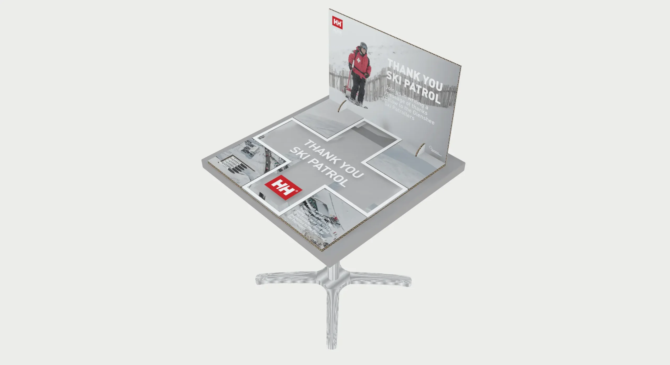 Helly Hansen Thank You Ski Patrol marketing display design - Uncontainable Design