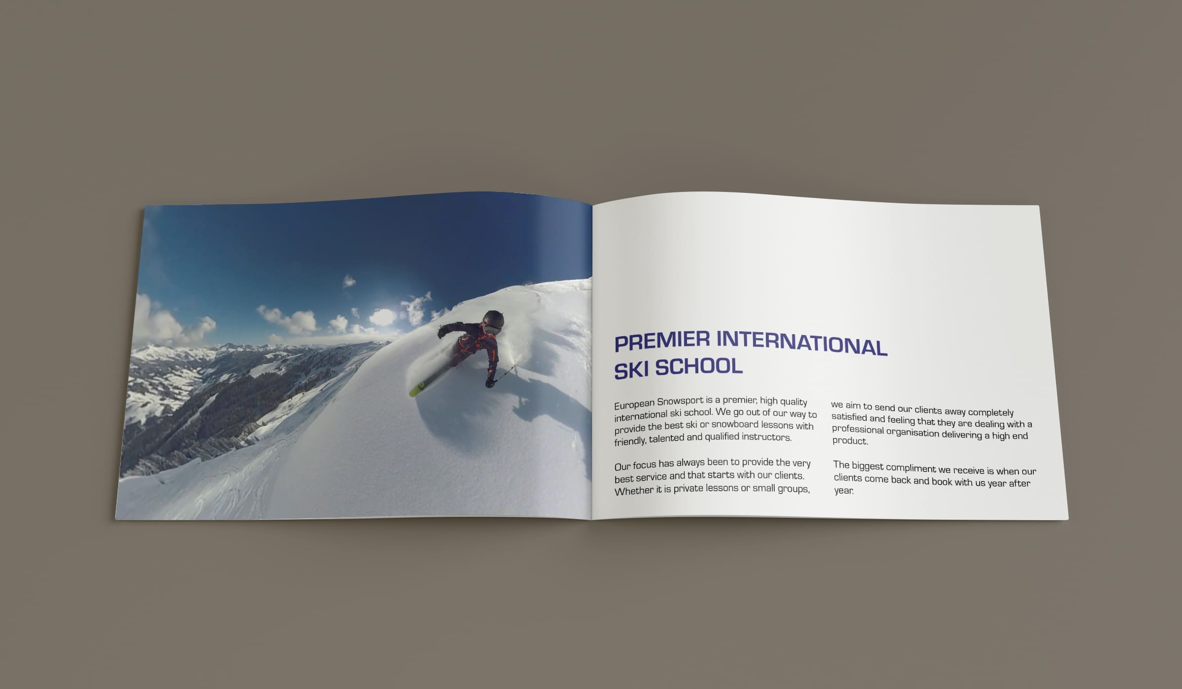 Brochure design for European Snowsports by Uncontainable