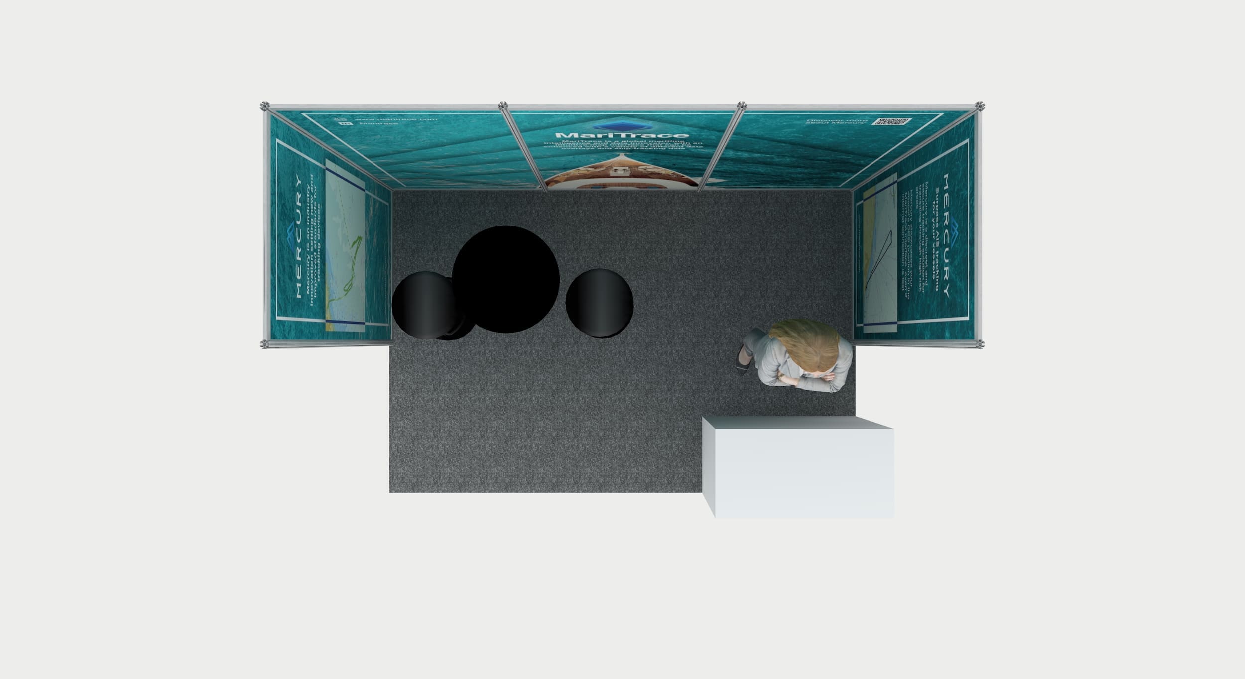 Portable exhibition stands from Uncontainable - here at the Superyacht Show in Barcelona