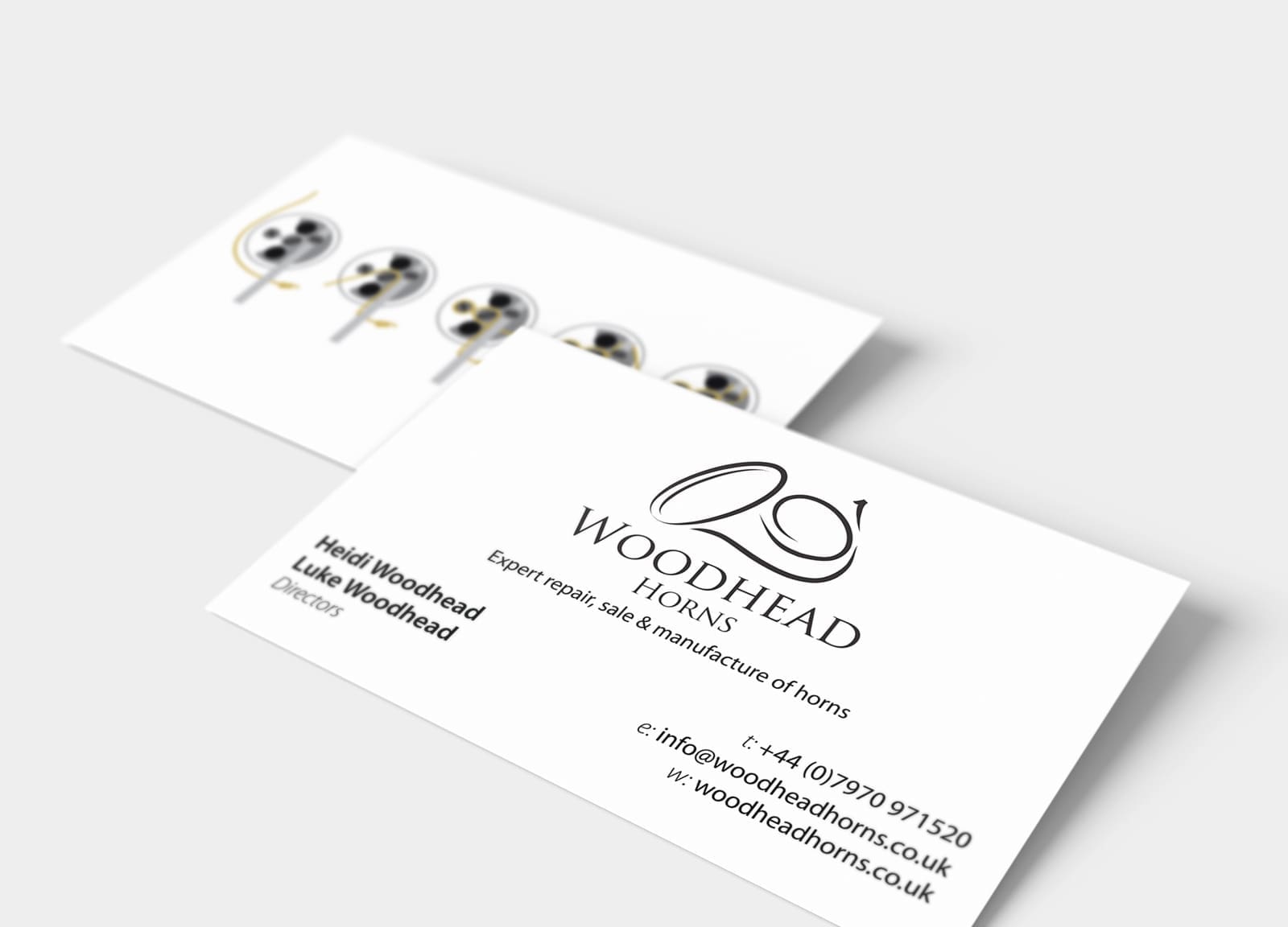 Woodhead Horns Custom Business Cards