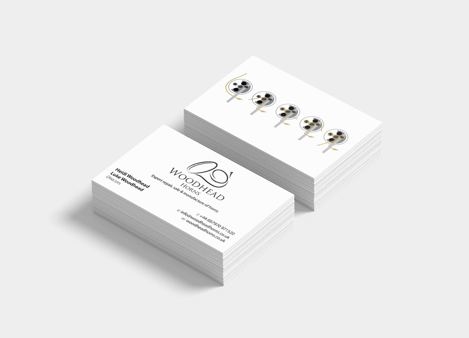 Woodhead Horns Custom Business Cards