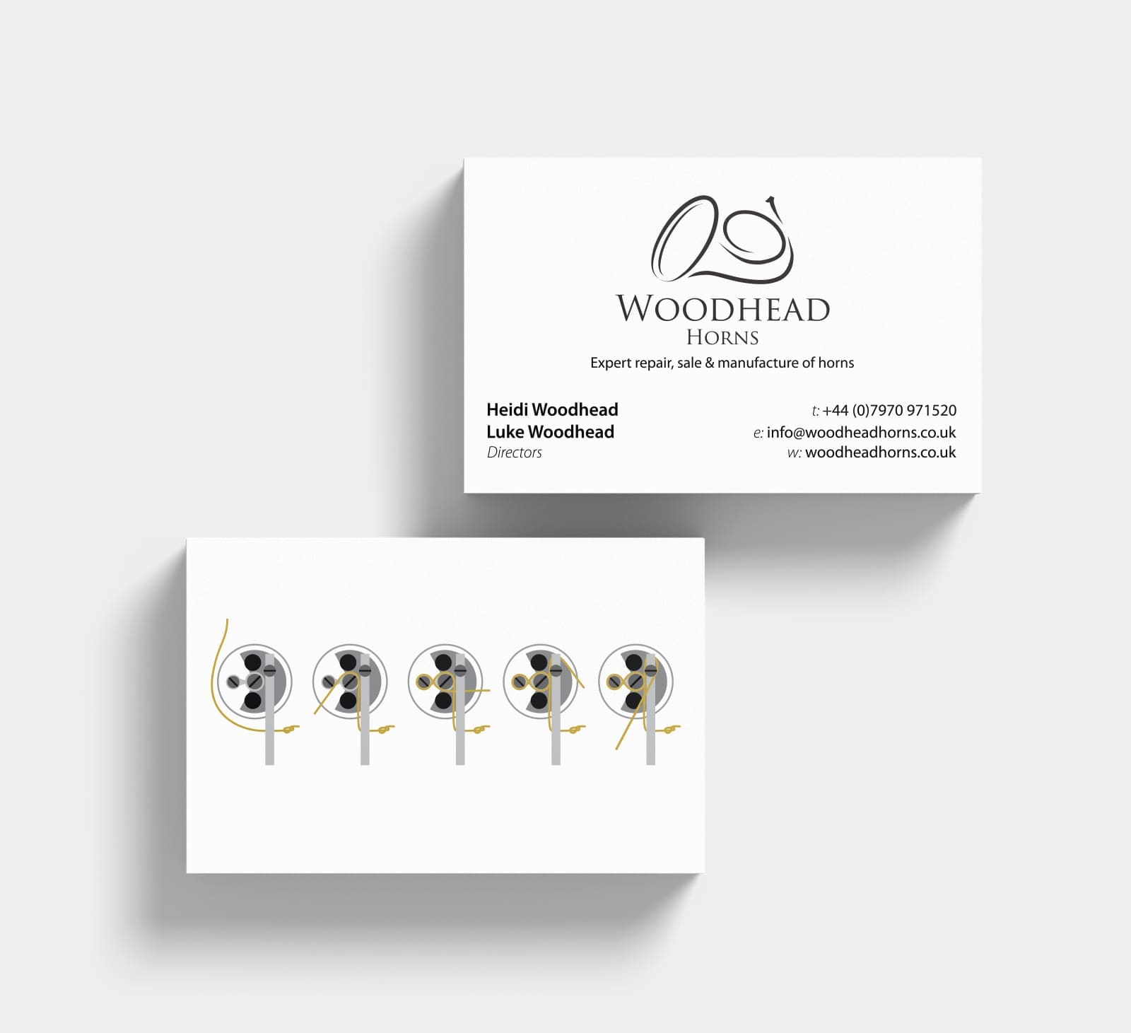 Woodhead Horns Custom Business Cards